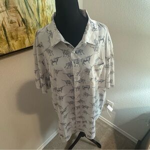 Men’s Chubbies Button Down Shirt with Longhorn Print